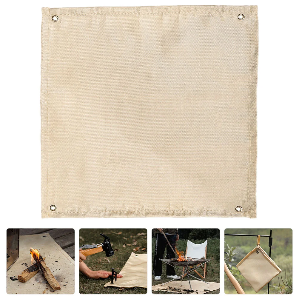 

Blanket Fire Fireproof Mat Grill Camping Welding Fiberglass Pad Pit Emergency Resistant Curtain Outdoor Insulation Patio Shield