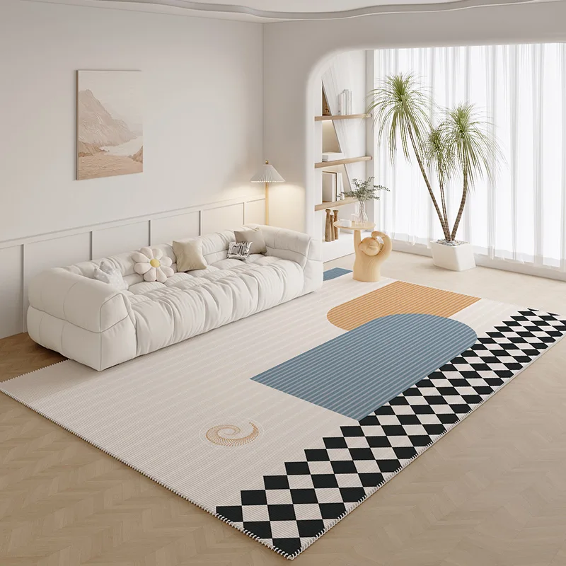 

Nordic Simple Rugs for Bedroom Ins Style Rectangular Lounge Carpet Non-slip Cloakroom Mat Covered with Carpets for Living Room