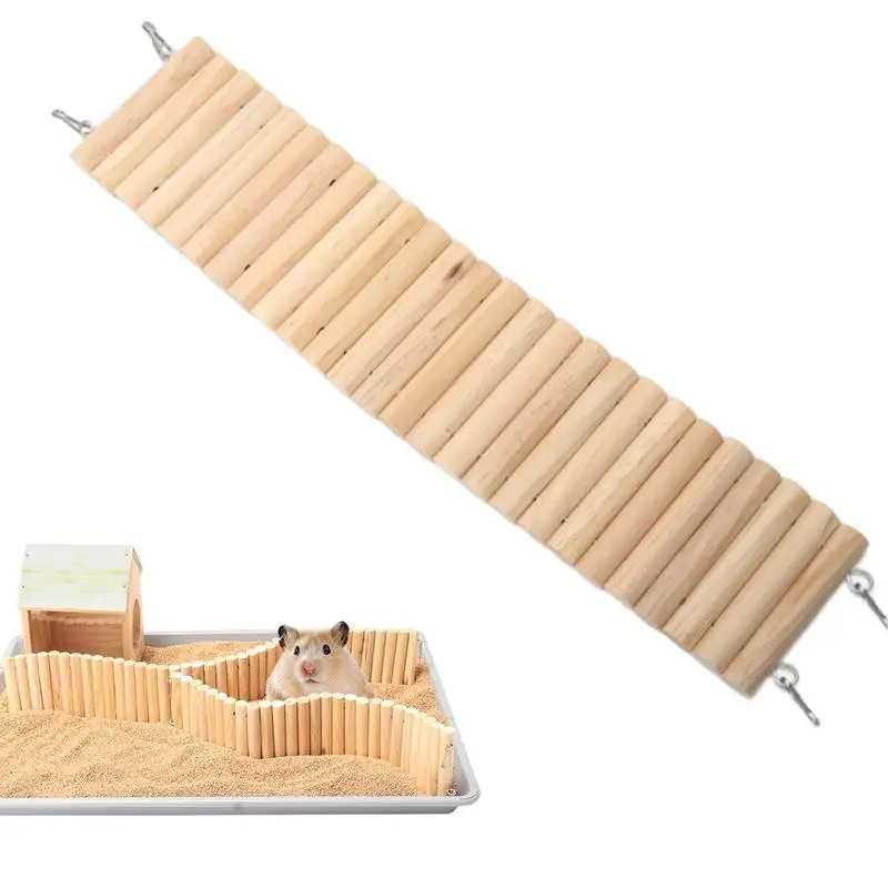 

Wooden Parrot Bird Ladder Climbing Ropeway Hamster Toy Pet Training Round Boardwalk Parrot Boardwalk Parrot Toy Bird Toy