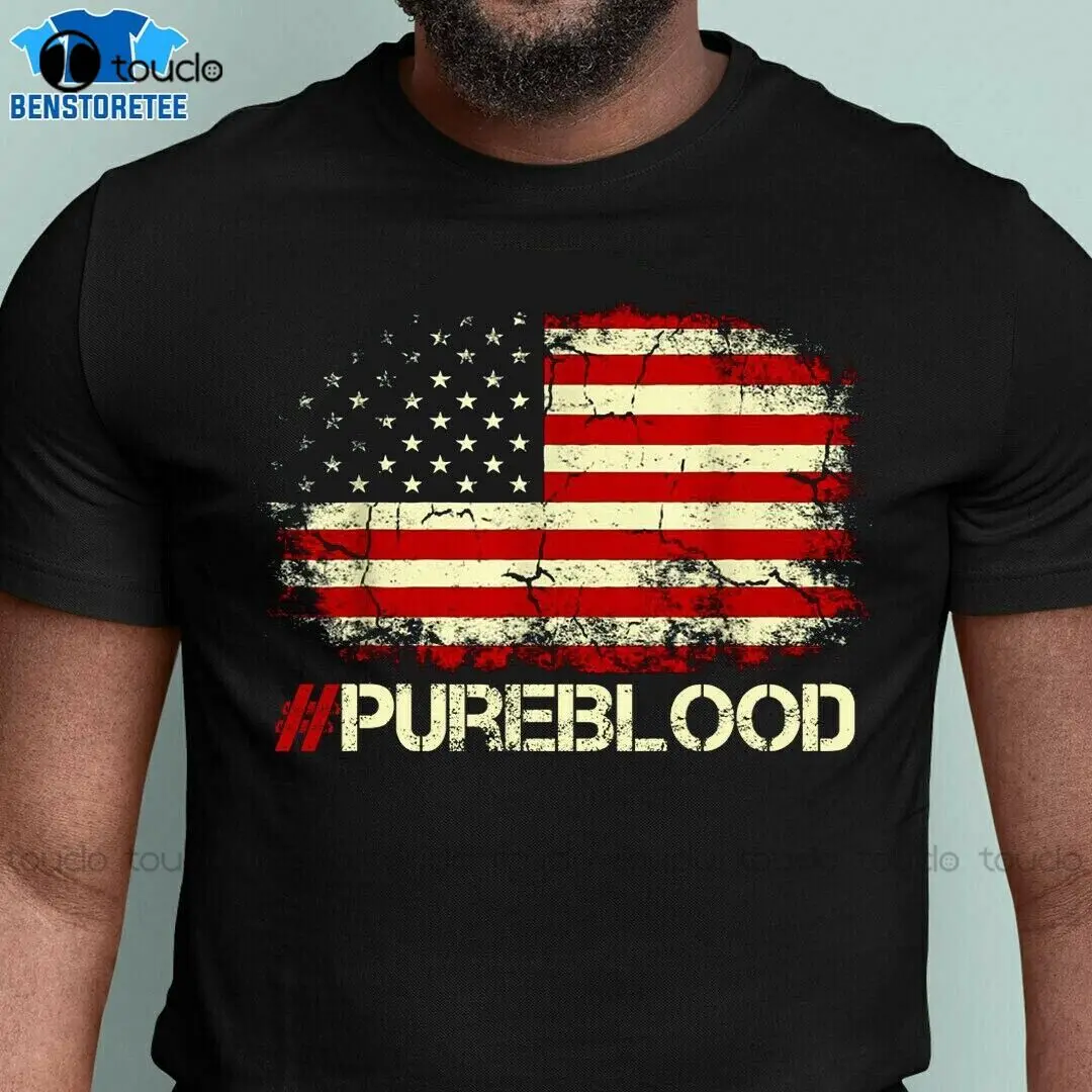 

Футболка с изображением свободной крови # pureкрови, американский флаг США, индивидуальная футболка с изображением подростков, унисекс, футболки с цифровой печатью, женская