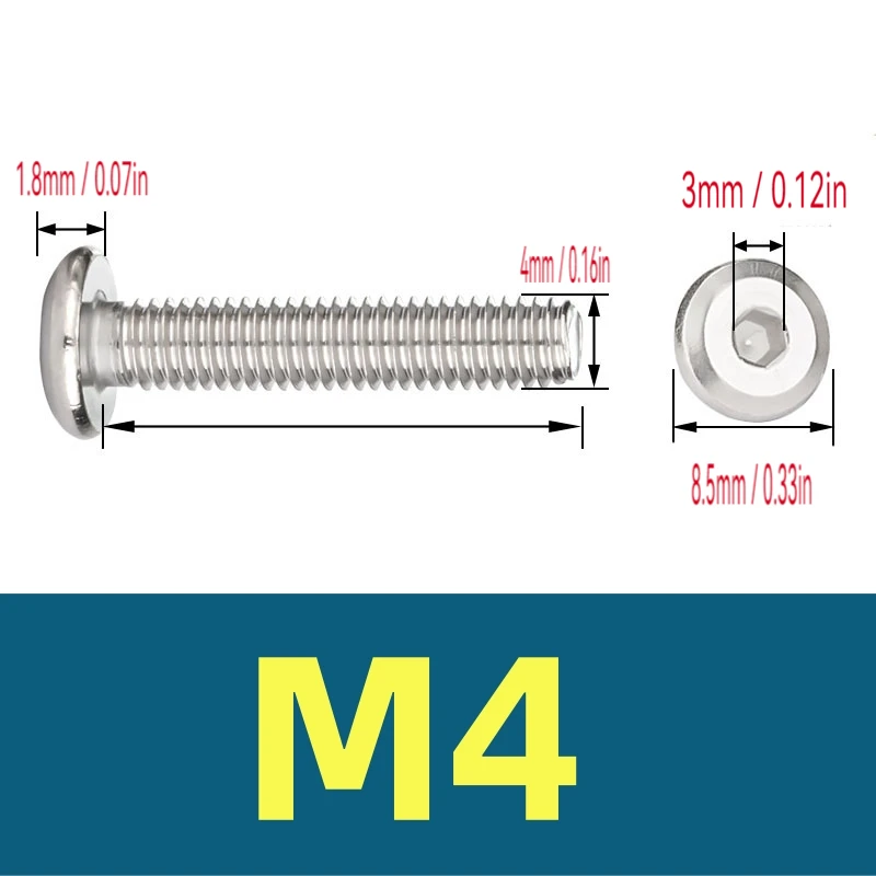 

Болты с цилиндрической головкой из нержавеющей стали 304