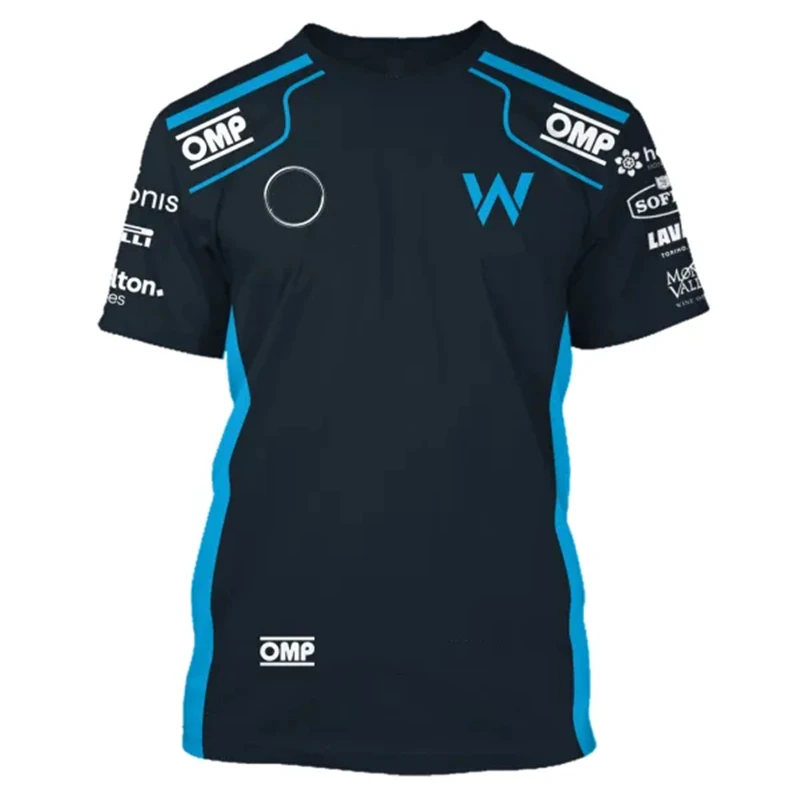 

2022 Williams Racing Team Uniform Formula One Team Uniform T-shirt Fan Party Quick Dry Tees Men's F1 T-shirt Oversized