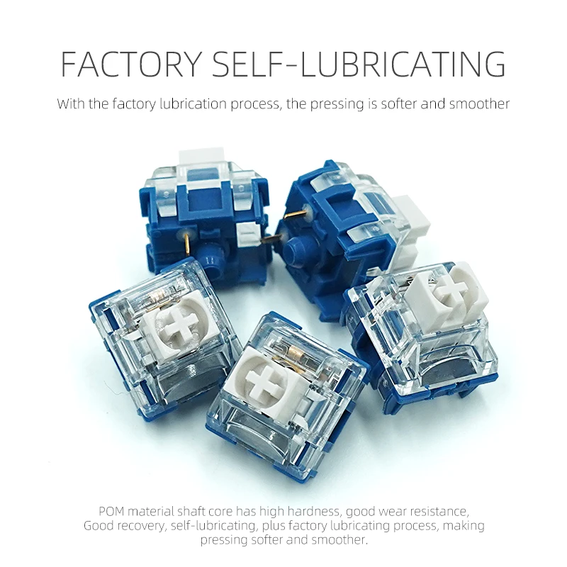 

POM Material TTC Speed Silver V2 Custom Mechanical Keyboard Three Pin Switch 39g Trigger Extension Spring Linear Cross Nozzle