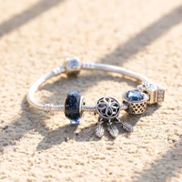 16 21cm pulseras plata original ocean heart pendant loose beads jewelry bracelet ladies valentines day gift charms bracelet