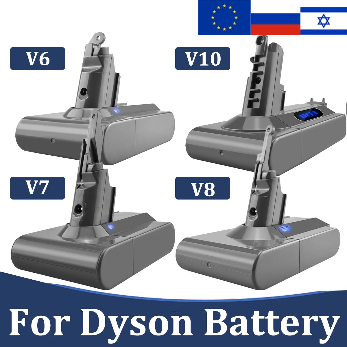 Фото 21,6 В аккумуляторы для Dyson V6 V7 V8 V10 серии SV12 DC62 SV11 Sv10 ручной пылесос аккумуляторная батарея №1