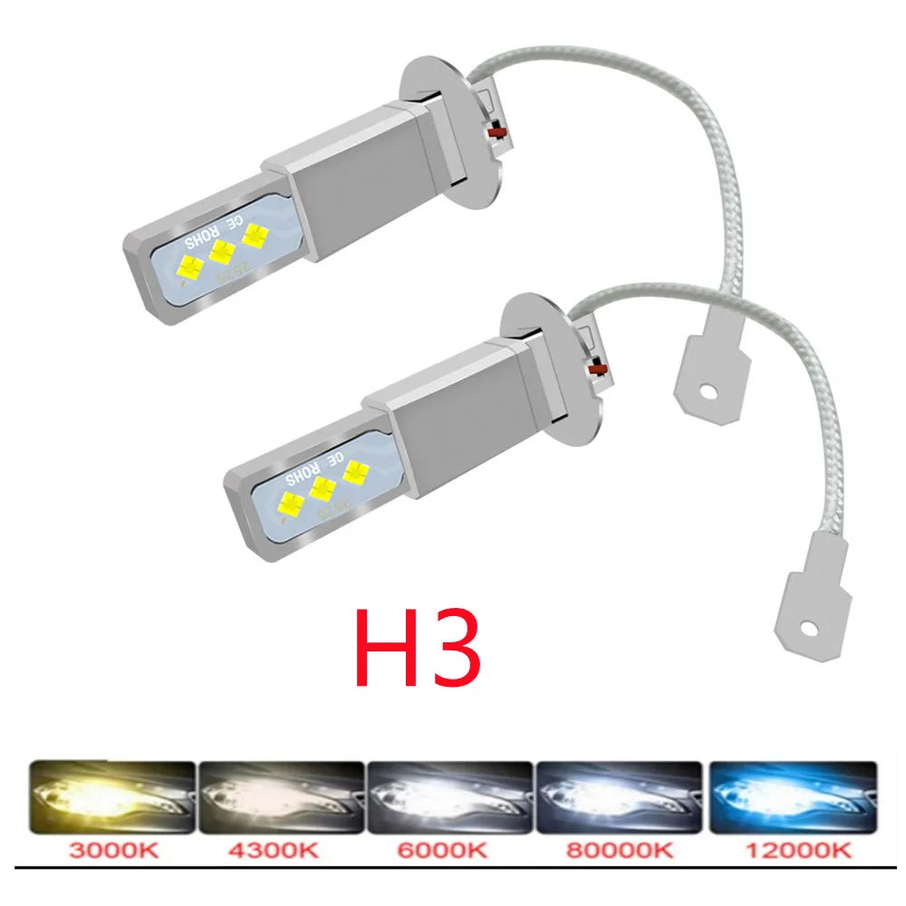 

2PCS H3 Led H4 H1 H11 HB4 HB3 9005 9006 Fog Lamps Motorcycle Headlight Bulbs Car Auto Lights 16000LM Nebbia CSP 6000K 3000K 12V