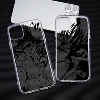 dragon ball z black and white sketch phone case for iphone 13 12 11 pro max mini xs max 8 7 plus x se 2020 xr transparent cover