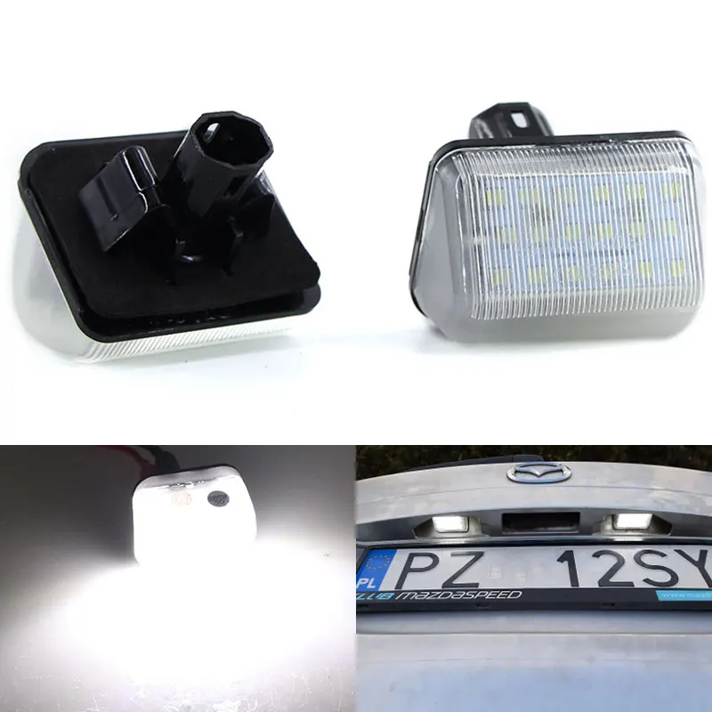 

2 шт., светодиодный ные лампы для номерного знака Mazda