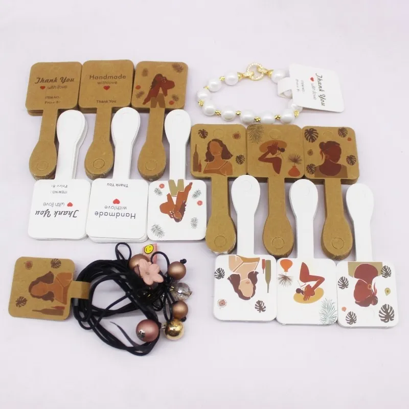 50 шт. набор бижутерии бумажная витрина для ожерелья/аксессуаров волос ювелирных