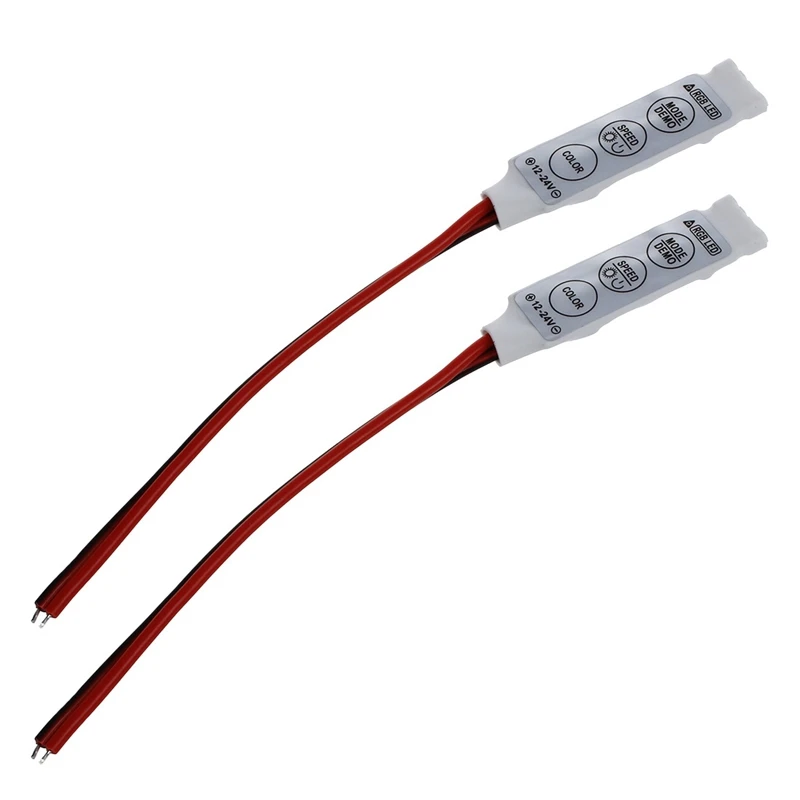 

2X 12V Ultra Slim Mini Portable RGB 5050/3528 LED Striptape Strip Controller Dimmer