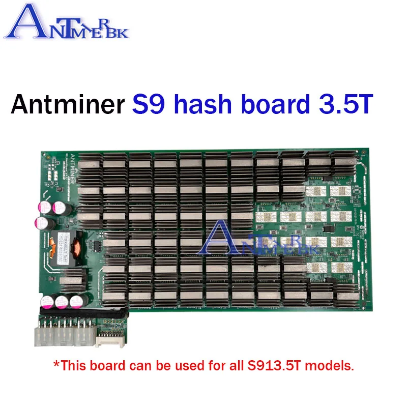 Б/у Antminer s9 13 5 T доска для майнинга 3 TH/s SHA256 14nm Asic Miner Btc Майнер с низким