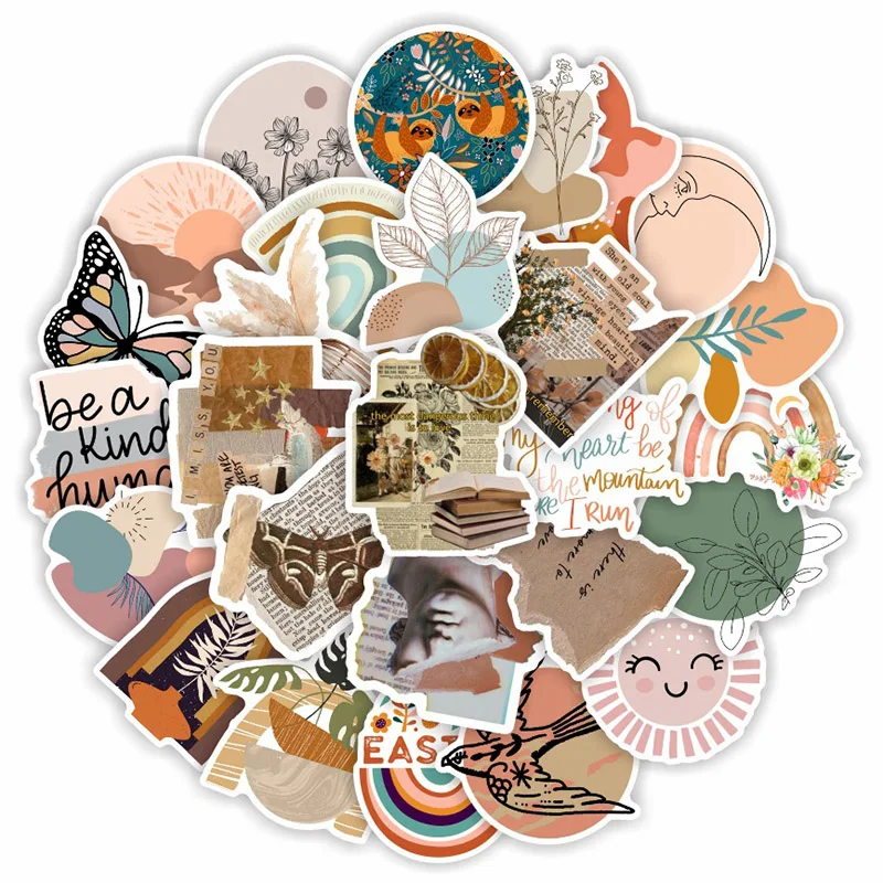 

10/30/50pcs Retro Bohemia Art Graffiti Stickers Aesthetic Decal Laptop Motorcycle Luggage Guitar Skateboard Cool Sticker for Kid