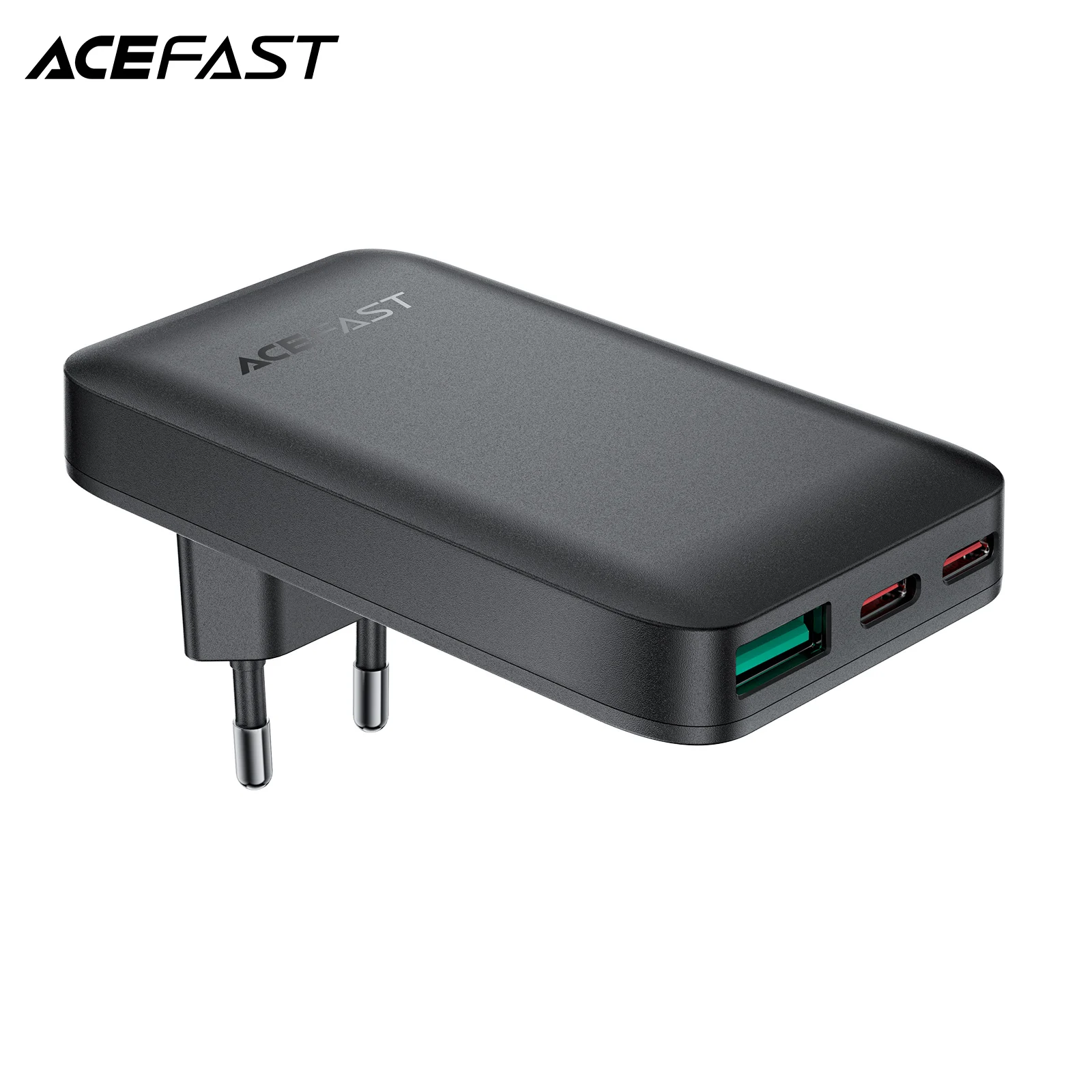 ACEFAST GaN 60 Вт Dual USB C Быстрое зарядное устройство для телефона iPhone 16/15 Pro Max