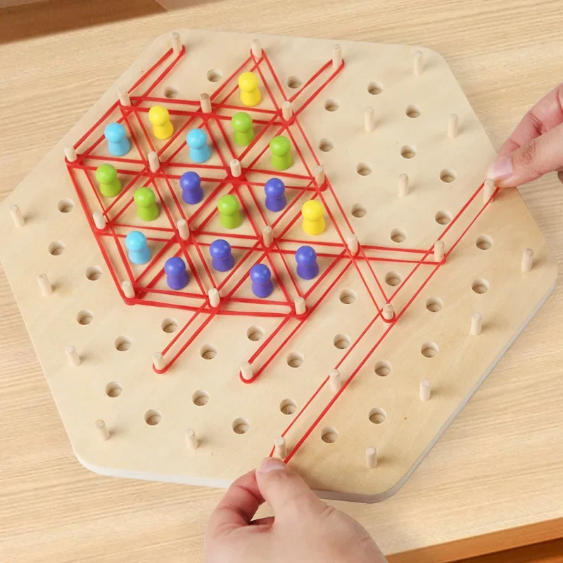 Деревянные треугольные шахматные цепочки шахматы треугольный стол