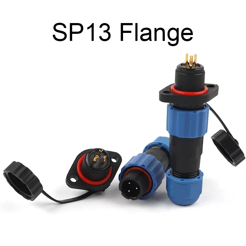 

SP13 IP68 Aviation Plug 1/2/3/4/5/6/7 Pin Flange Type Waterproof Connector Cable Connectors Plug And Socket