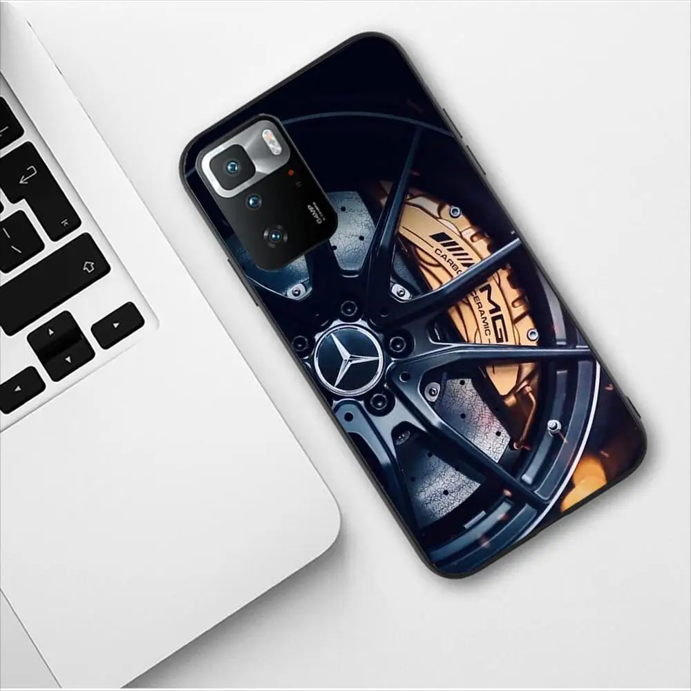 Mercedes Benz Wheels Phone Case for Redmi 9 9A 7A 10 8A 10A 8 Note 11 10S 7 11S Plus POCO X3 Pro Luxury Design New Fashion Cover