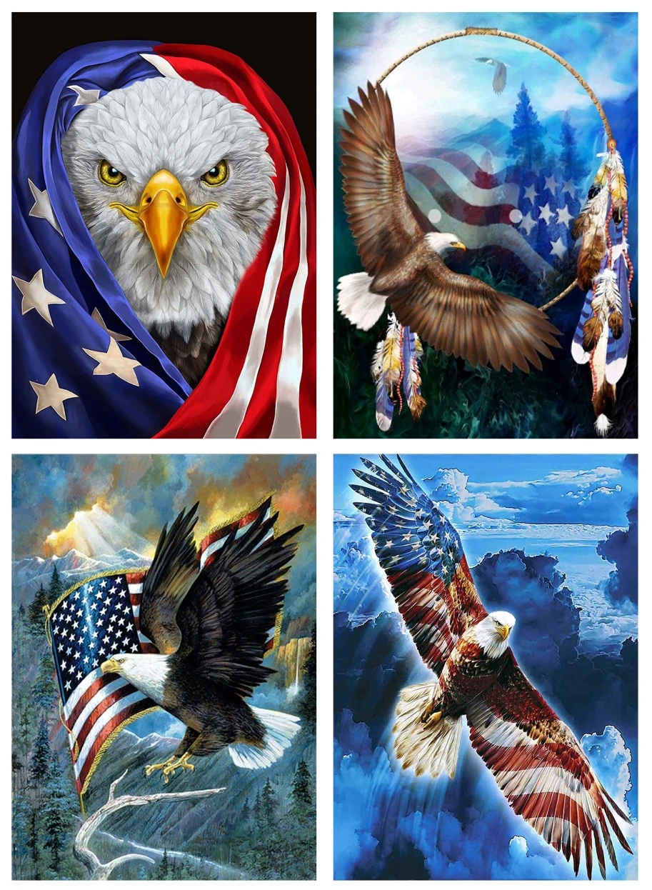 

5D Diamond Painting American Flag Eagle Diamond Art for Adults and Kids Embroidery Diamond Mosaic Home Decor