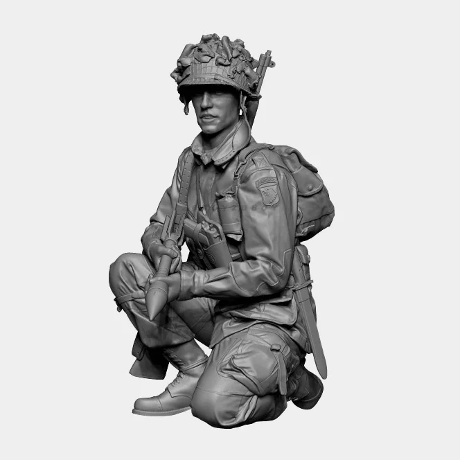 1/35 смоляные модели солдат бесцветные и самособранные строительные фигурки