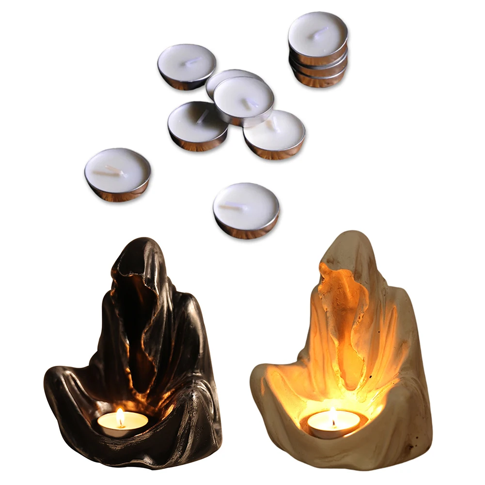 Подсвечник в виде призрака на Хэллоуин готический стиль Безликий подсвечник