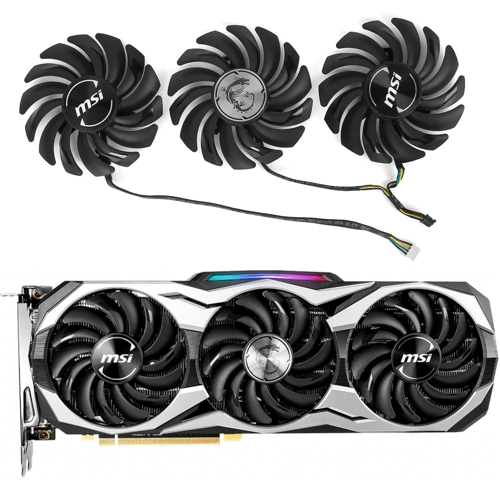 

Кулер для MSI GeForce RTX 2070 2080 2080 Ti 11 ГБ, 87 мм, 12 В