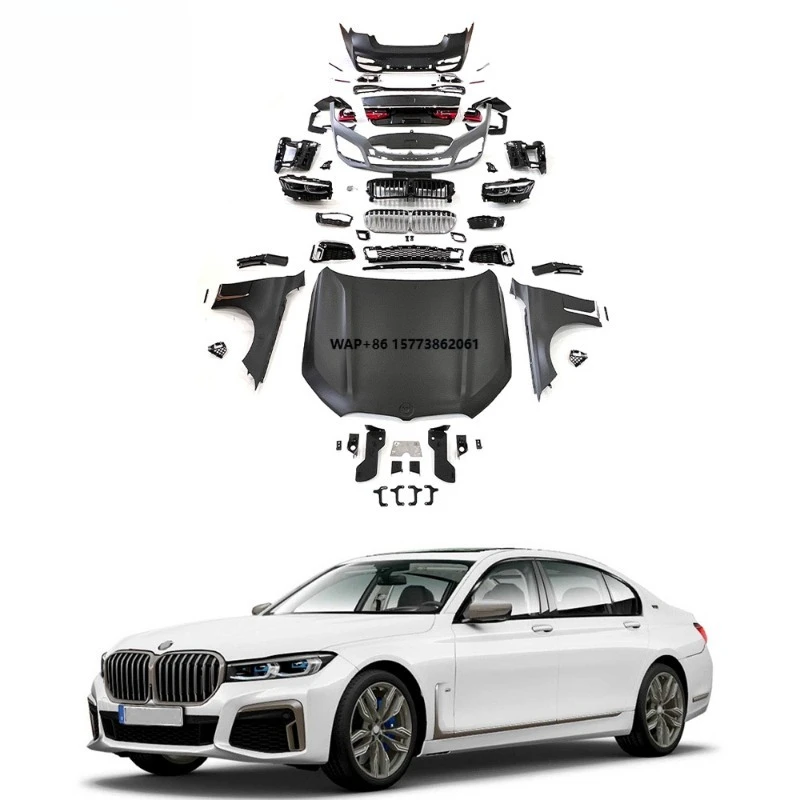 Фото Комплект обвеса G12 M760 LCI (полный набор) для BMW 7 серии F01 F02 2009-2012 и 2013-2015 годов выпуска, обновление до G12 2021 года, новый передний бампер из полипропилена №1