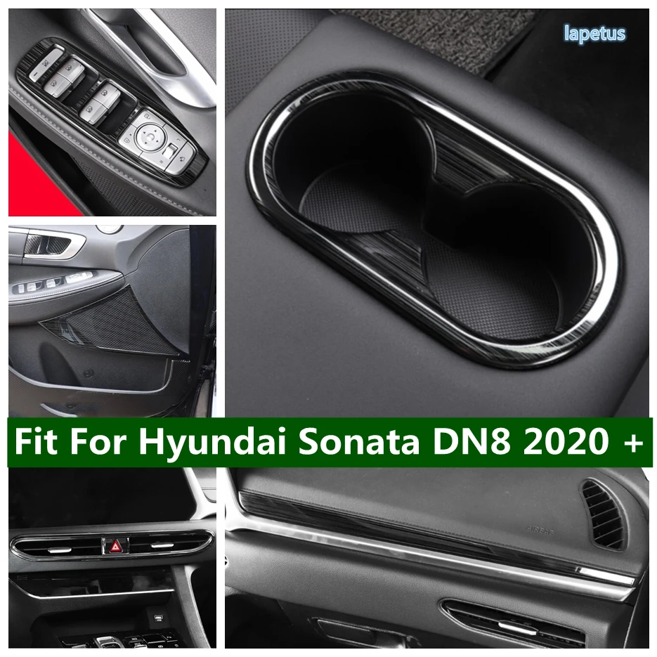 

Window Switch Control Panel Dashboard Air AC Outlet Vent Cover Trim Black Brushed For Hyundai Sonata DN8 2020 - 2023 Accessories