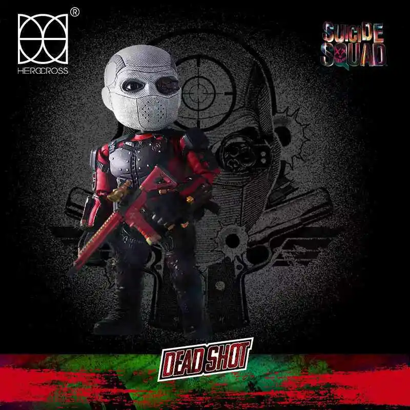 Фото Оригинальная коллекционная фигурка HEROCROSS Official DC Suicide Squad Deadshot, модель из ПВХ, игрушка, подарок на день рождения, в наличии №4