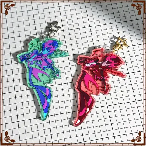 Jielaoda мужской брелок в стиле аниме акриловый женский брелок для ключей для брюк кулон детский брелок для ключей ювелирные изделия брелок из цинкового сплава