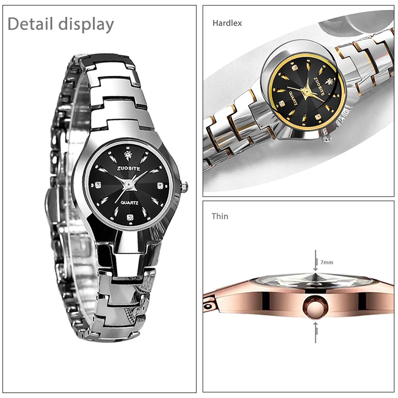 Luxury Women Watch Golden Tungsten Steel Original Chic Female Wrist Quartz Clock Fashion Waterproof Lady Wristwatch Brands 2023