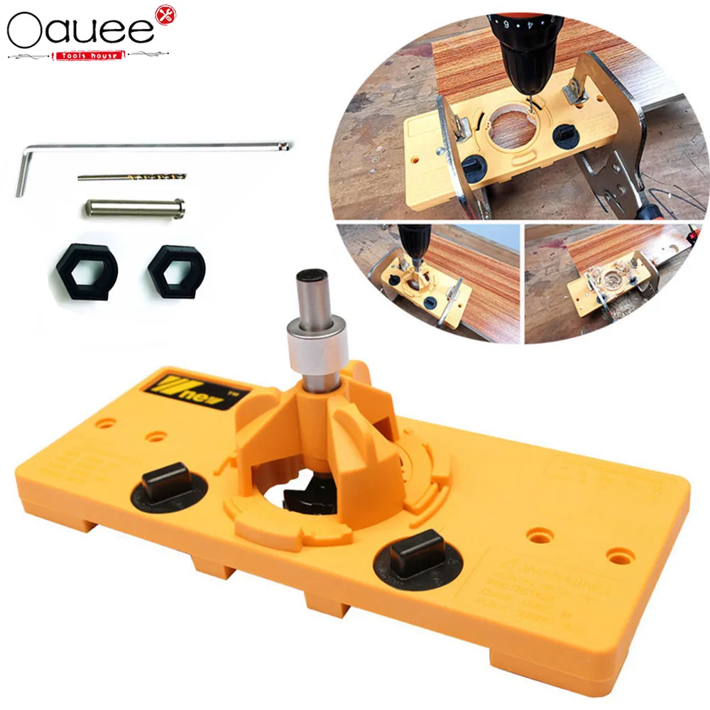 

35MM Cup Style Hinge Jig Hole Puncher Boring Hole Drill Guide Forstner Door Hole Template Wood Cutter Woodworking Hand Tools