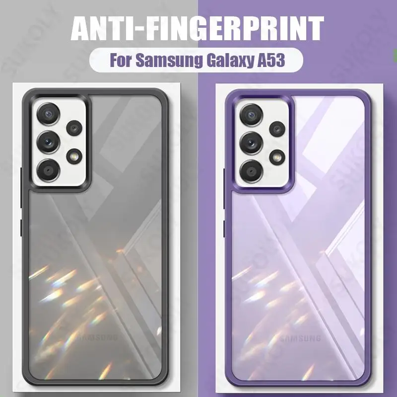 

Luxury Pure Colour Transparent Phone Case For Samsung S22 S21 Ultra S21 S20 FE A52 A52S A53 5G Shockproof Soft Bumper Back Cover