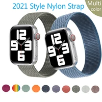 for apple watch band 7 se 5 4 3 nylon watch band 41mm 40mm 38mm sports smart watch pulseira iwatch series 45mm 44mm 41mm