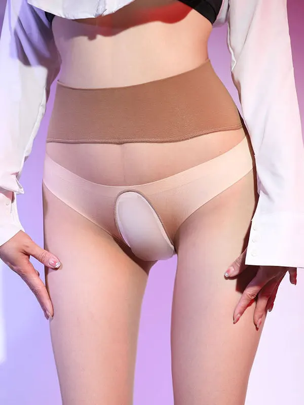 2024 модные сексуальные 0 01 бесшовные шелковые носки с глубокой промежностью и