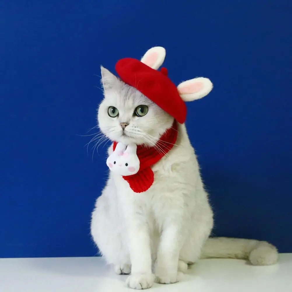 

Милый Регулируемый берет с ушками кролика для нового года