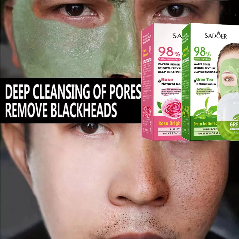 

8pcs Rose Deep Cleansing Mud Film Oil Control Blackhead Removal Skin Rejuvenation Pore Contraction Facial Moisturizing Skin Care