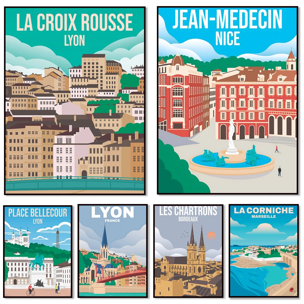 Фото Saint Georges Lyon, Paris Sud Pigalle, Paris Montparnasse, Nice Gambetta, Marseille Croisette, Travel poste Place Bellecour Lyon №1