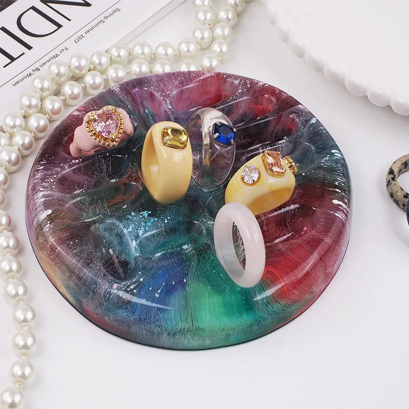 DIY кристаллическая эпоксидная силиконовая форма круглая кольцевая держатель