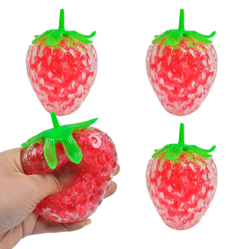 

Kids and Adults Stress Reliever Toys Cute Strawberry Squishy Squeeze Toys Squish Balls Stress Relief Trick Toy for Fidget Toys