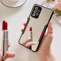 makeup mirror phone case for samsung s22 ultra note20 s21 plus s20 fe a51 4g a71 a52s a72 armor shockproof lens protection cover