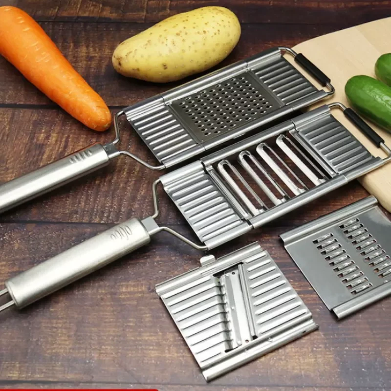 

2023 4 in 1 Vegetable Slicer Shredder Grater Cutter Manual Fruit Carrot Potato Grater With Handle Multi Purpose Home Kitchen Too
