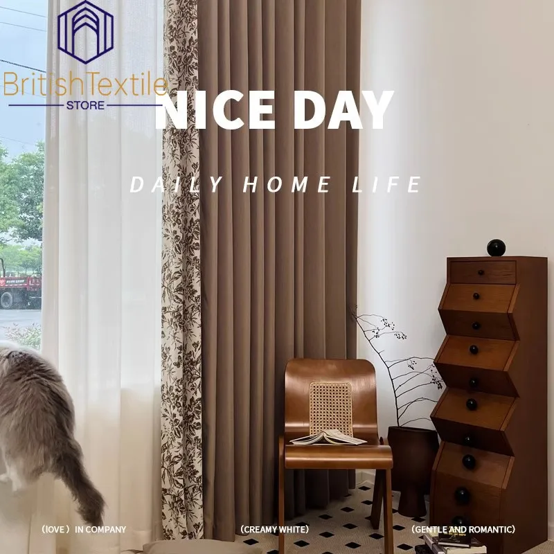 

Утолщенные декоративные жаккардовые шторы из шенилла с роскошным Кремовым шенилевым покрытием