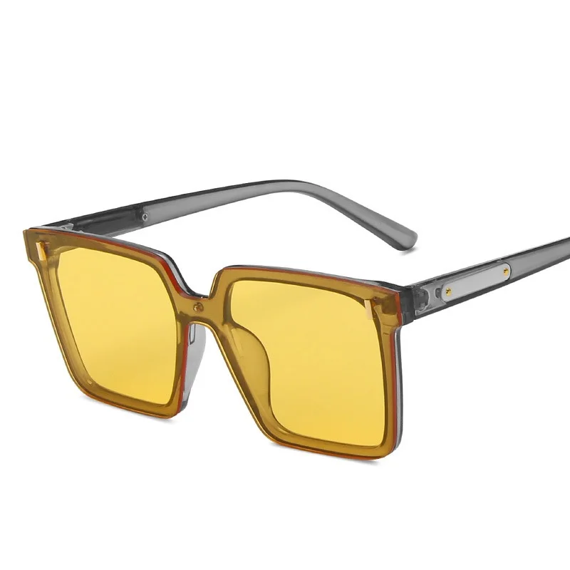 

2023 Vintage Oversize Square Sunglasses Women Luxury Brand Big Frame Sun Eyeglasses Black Female Glasses Oculos De Sol Feminino