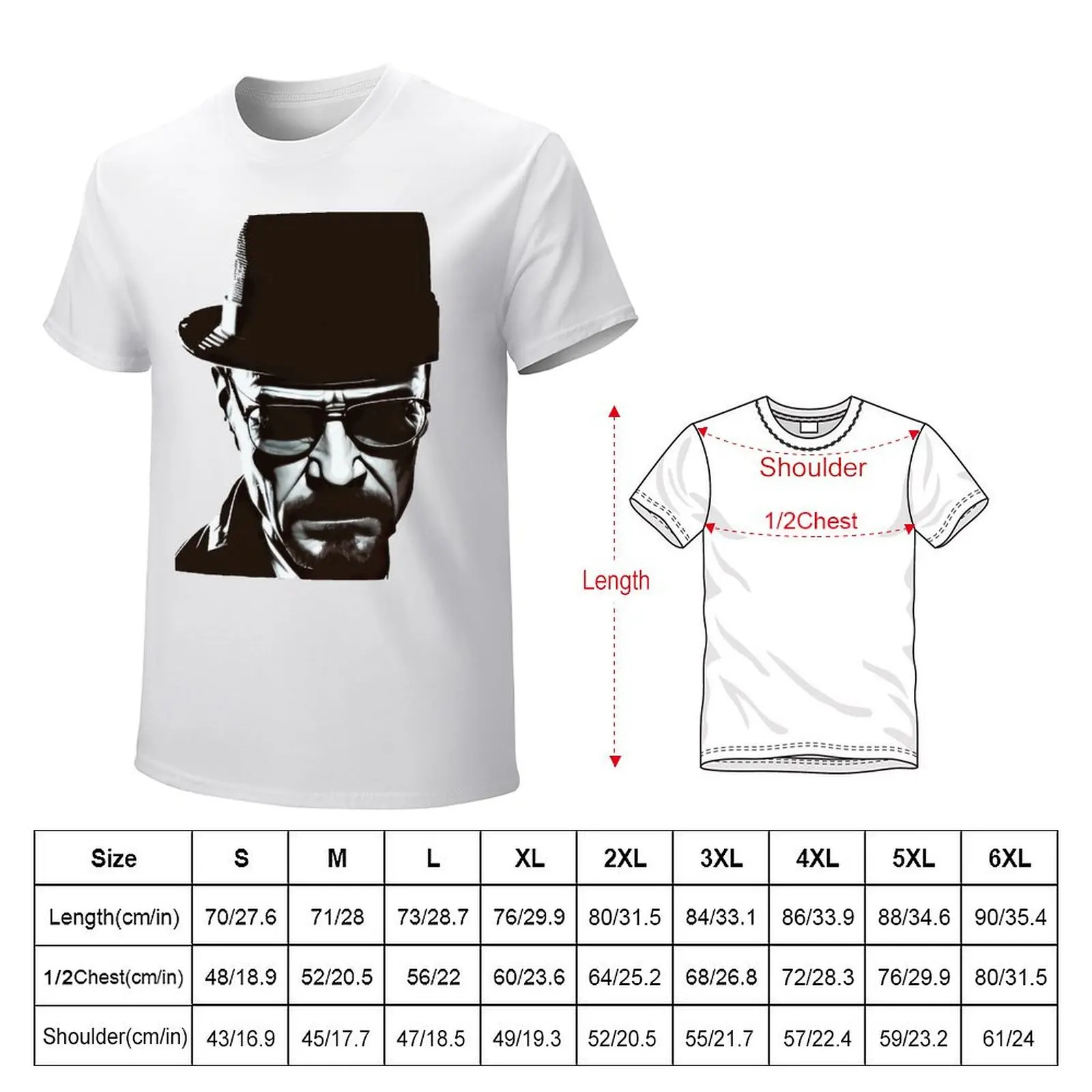 Футболка Heisenberg с круглым вырезом Классическая смешная футболка графическим