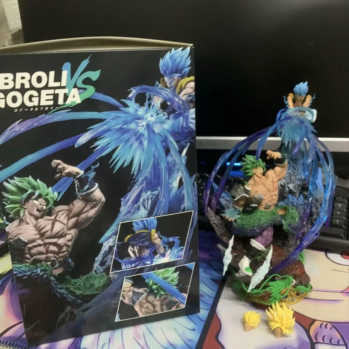 Dragon Ball Gk Resonance Cloud Brolli Vs Wujita Duel Аниме Модель ручной работы Орнамент Статуя Подарок