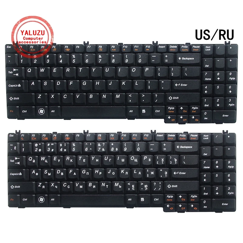 Английская/русская клавиатура для ноутбука Lenovo G550 G550A G550M G550AX G550S G555 G555A G555AX B550 B550A