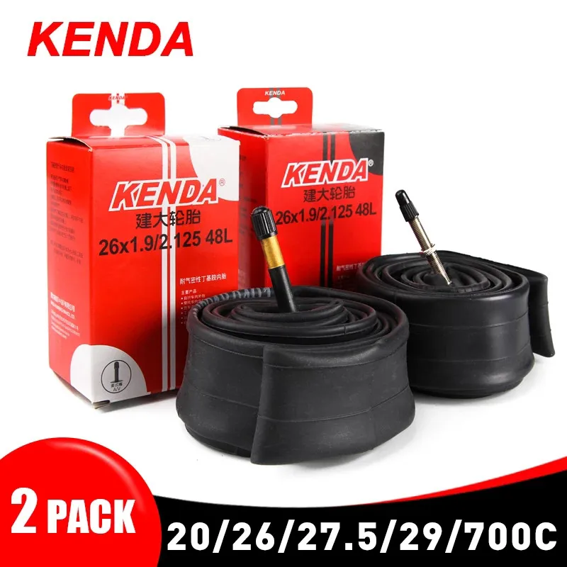 2Pcs KENDA Bicycle Inner Tube 20/26/27.5/29/700c Schrader Pr