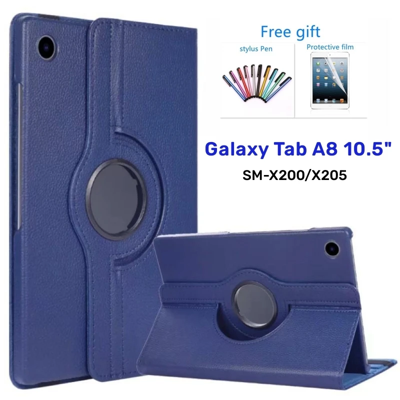 360 Degree Rotating Leather Case For Samsung Galaxy Tab A8 10.5 2021 Tablet Cover for Samsung Tab A8 10.5 SM-X200 SM-X205 Case
