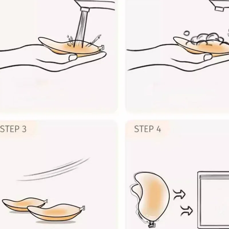 Силиконовый съемный бюстгальтер без бретелей