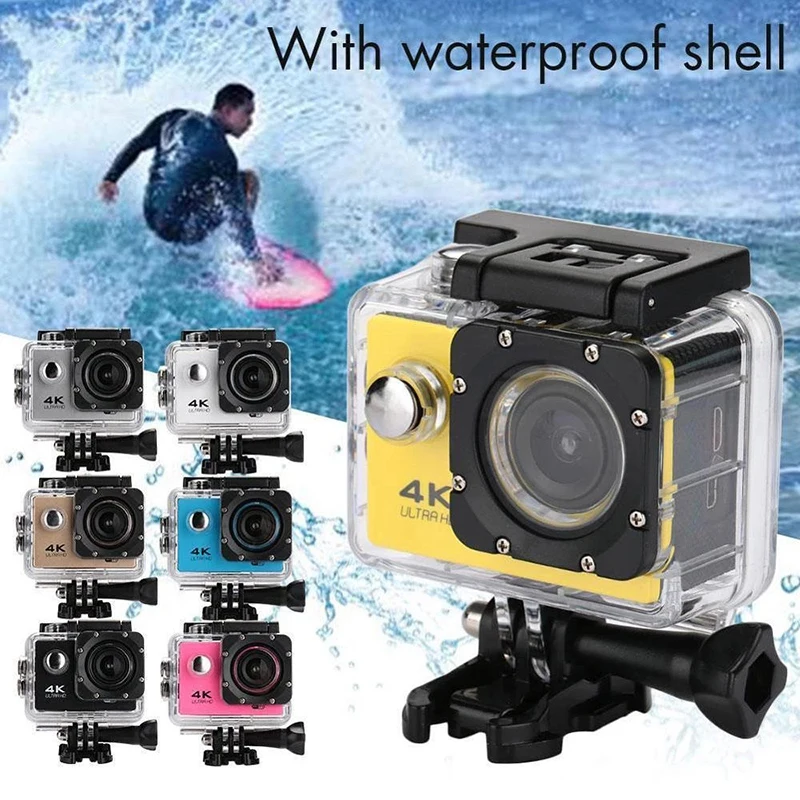 

Ultra HD Action Camera 30fps/170D Waterproof Underwater Video Recording Camera 4K go Sports Pro Camera 2.0 Screen remote control