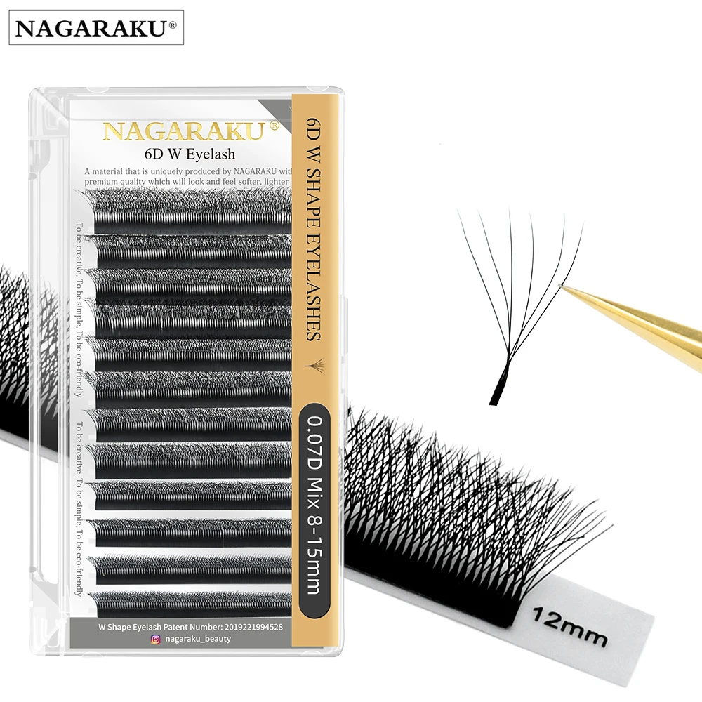 NAGARAKU 6D W автоматическое цветение 6DW Форма готовые вееры наращивание ресниц